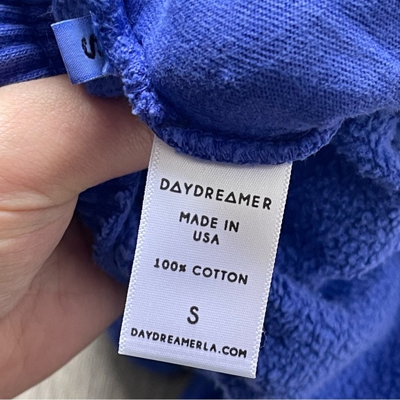 DAYDREAMER Hi- Frequency Sweat Sweat Short Purple Puff Paint Graphic Pockets - Picture 5 of 7
